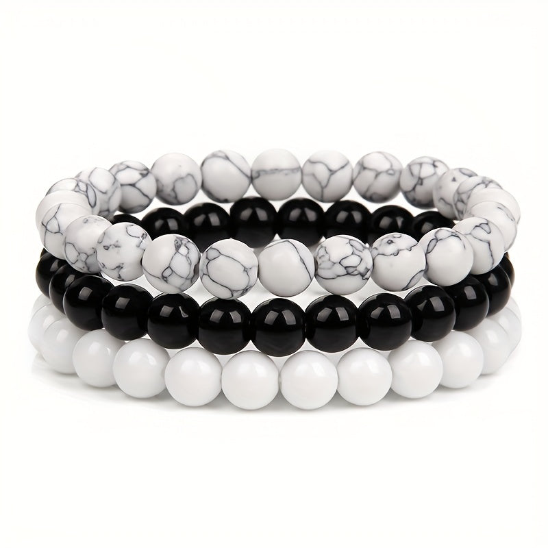 Men's Bead Bracelet Set