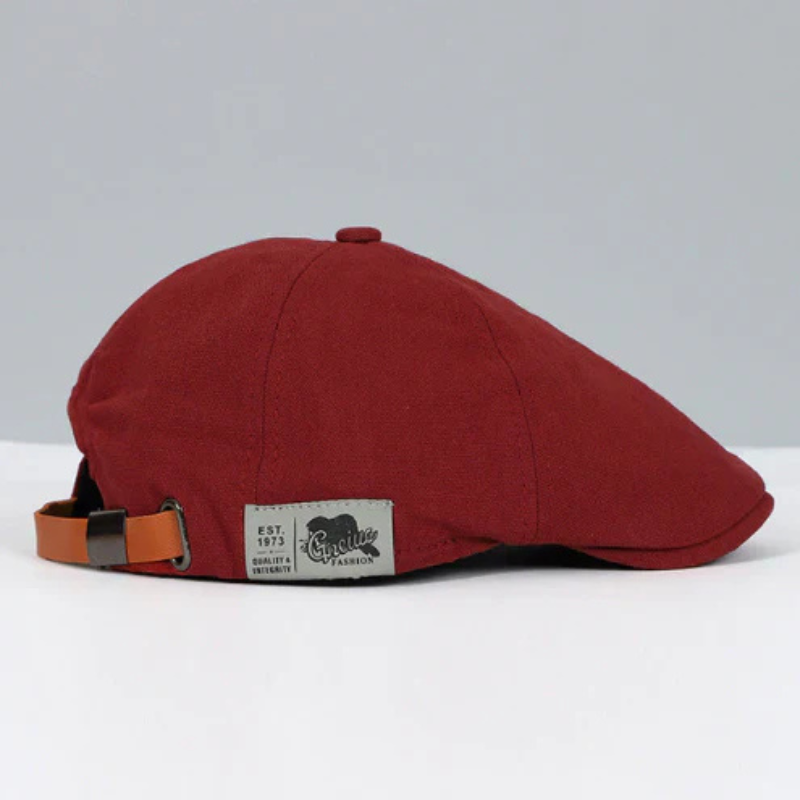 Men's Buckle Strap Flat Cap
