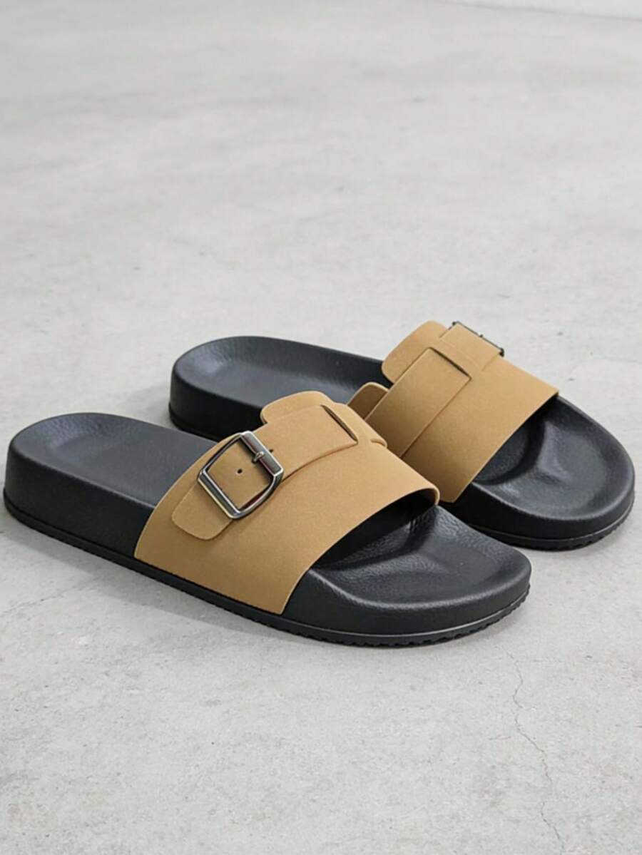 Men's Buckled Slide Sandals