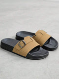 Men's Buckled Slide Sandals