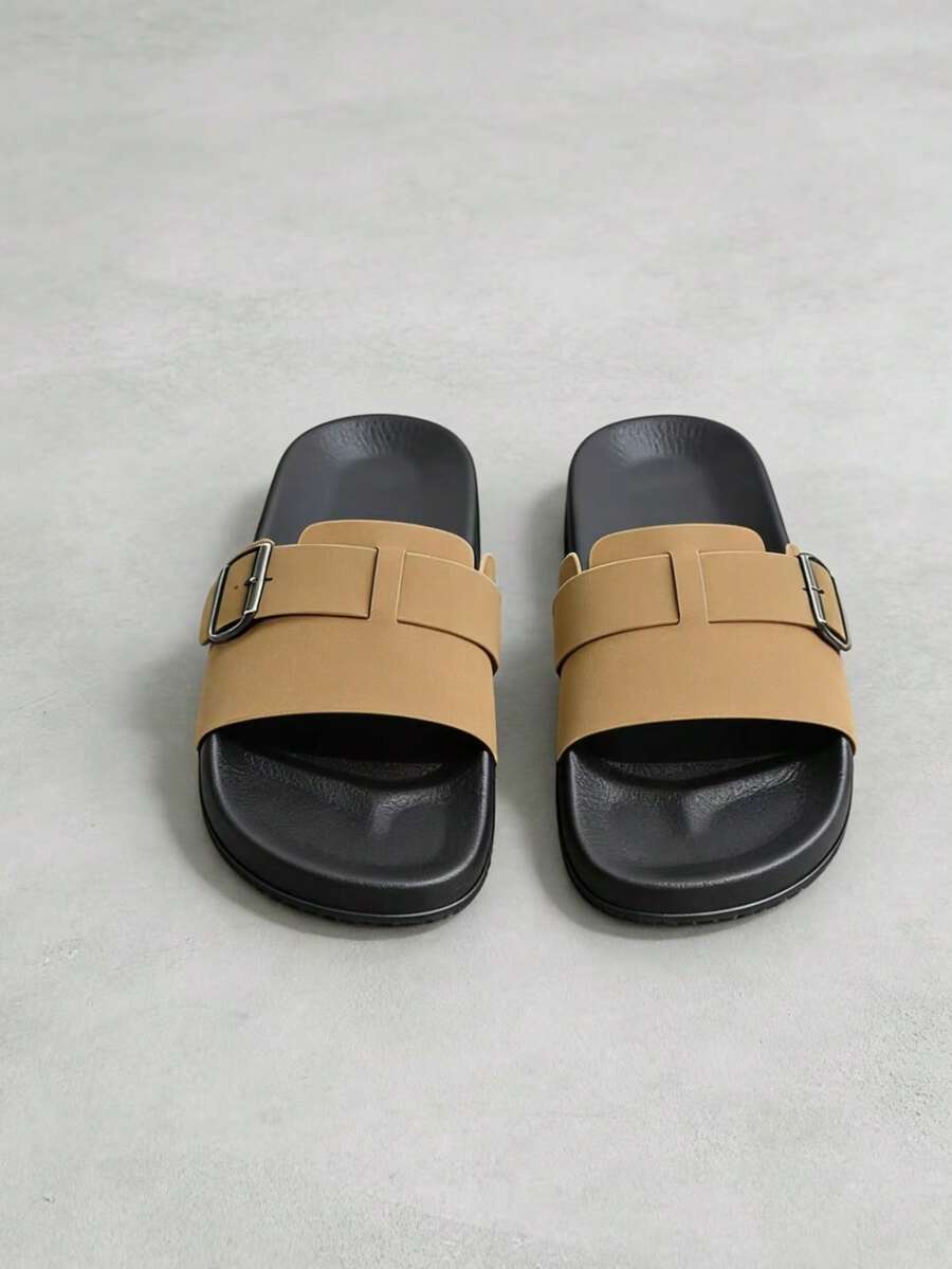 Men's Buckled Slide Sandals