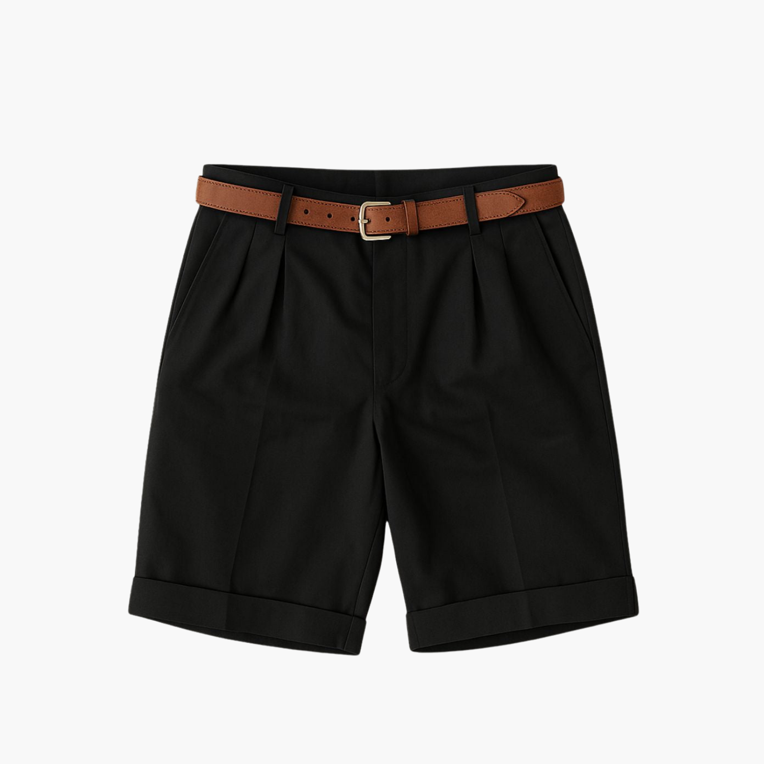 Men's Button Placket Polo and Shorts Set