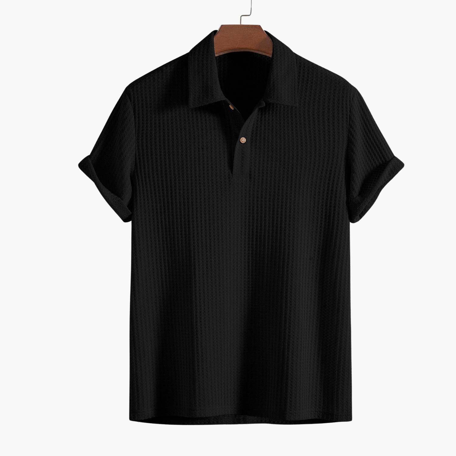 Men's Button Polo and Cargo Shorts Set
