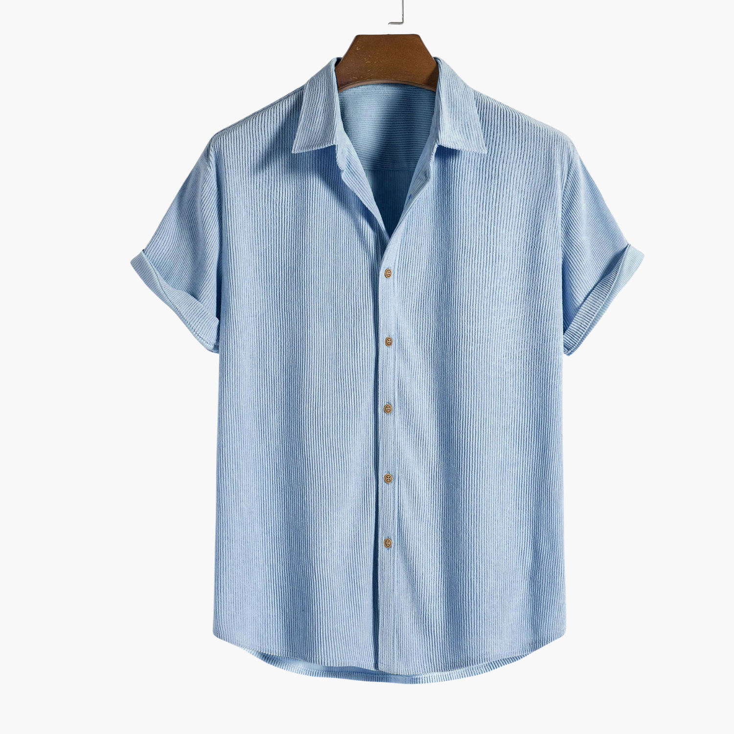 Men's Button-Up Cargo Shorts Set