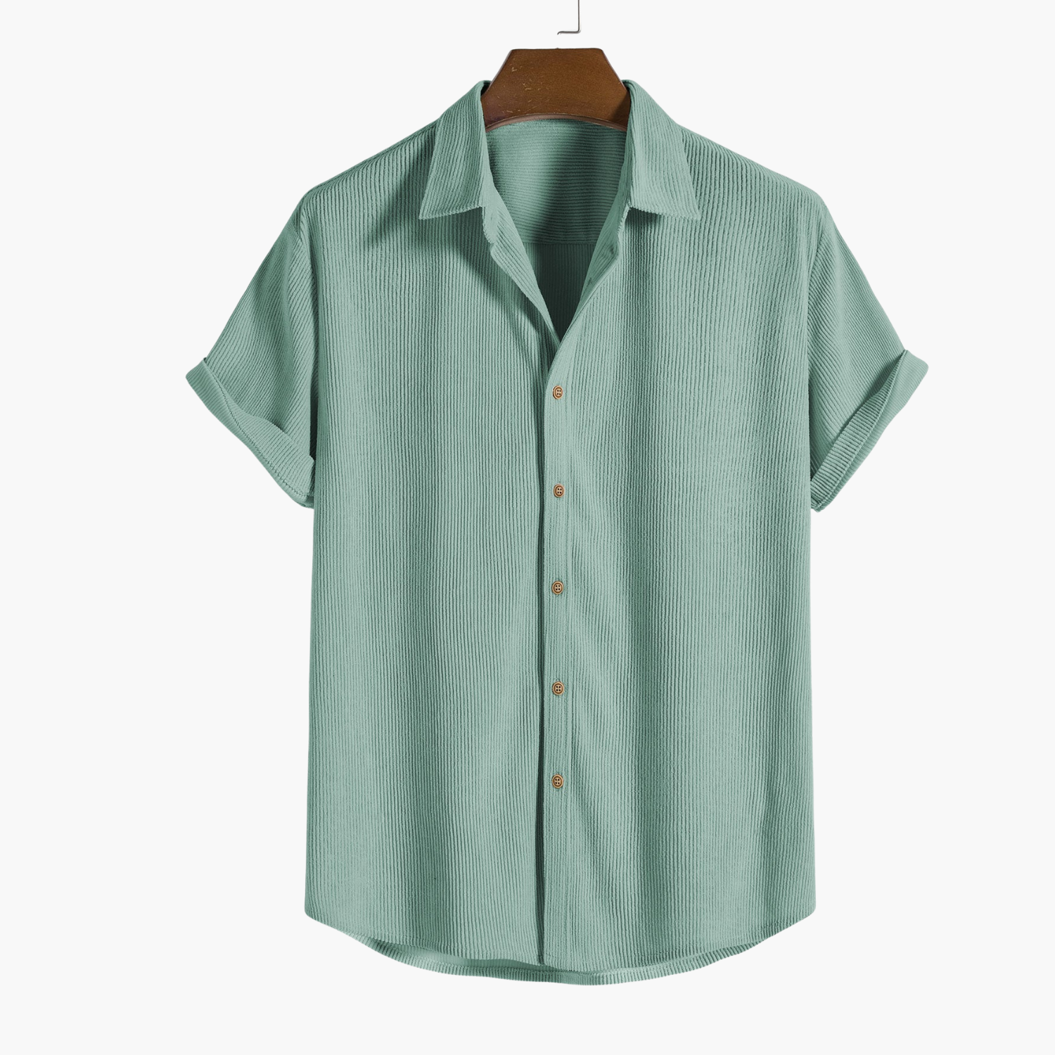 Men's Button-Up Cargo Shorts Set