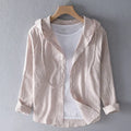 Men's Button-Up Hooded Shirt