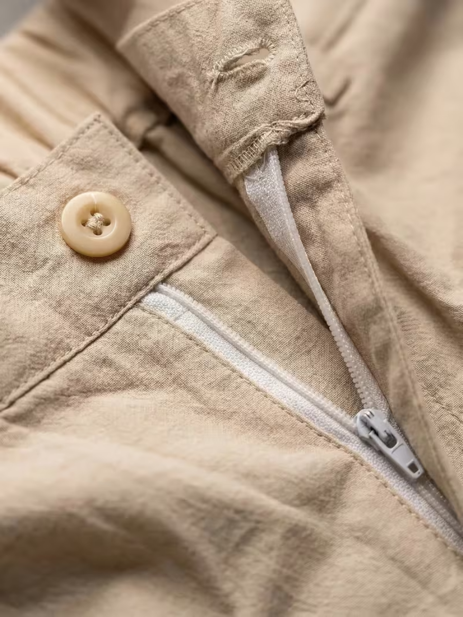 Men's Button-Up Mandarin Collar Set