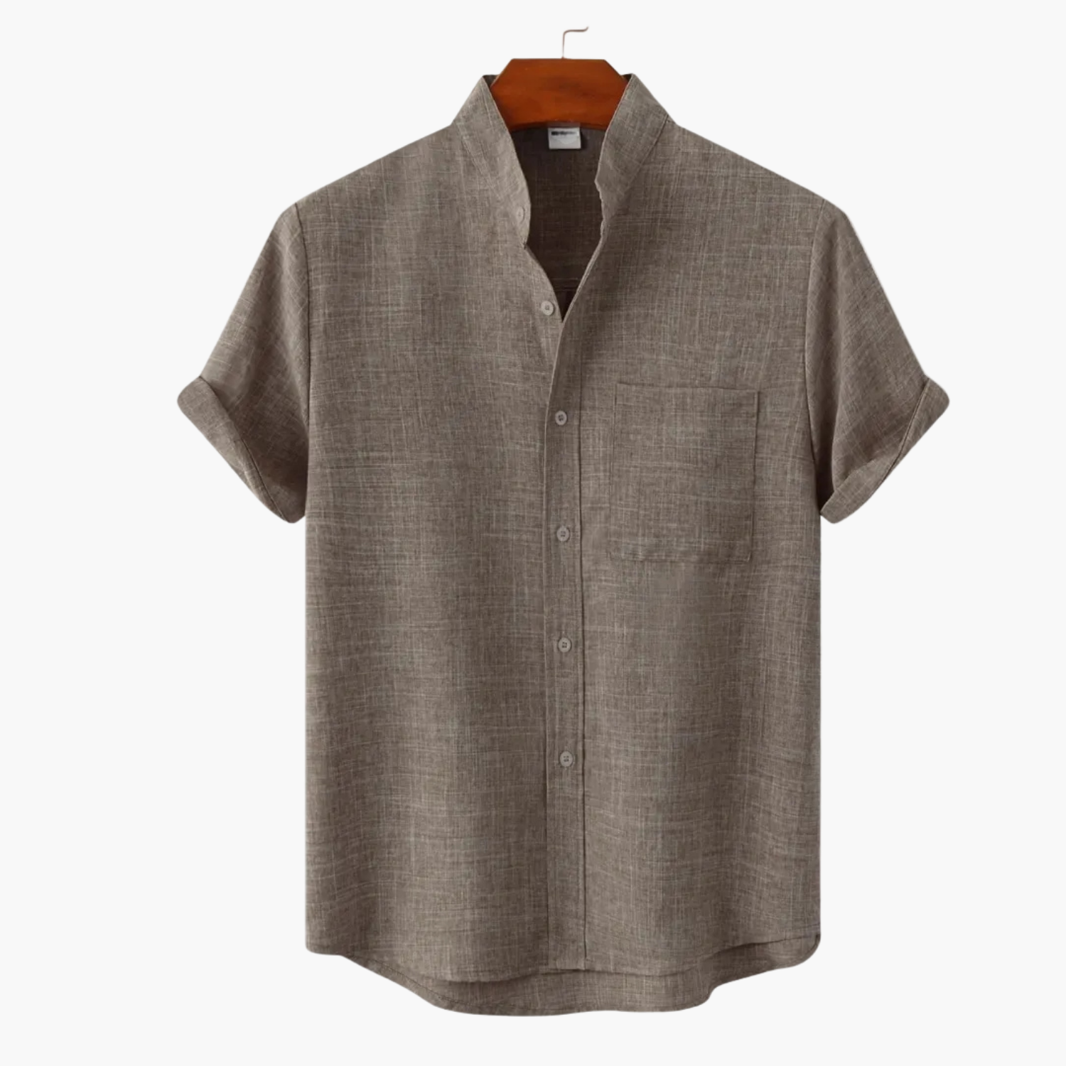Men's Button-Up Mandarin Shirt Set