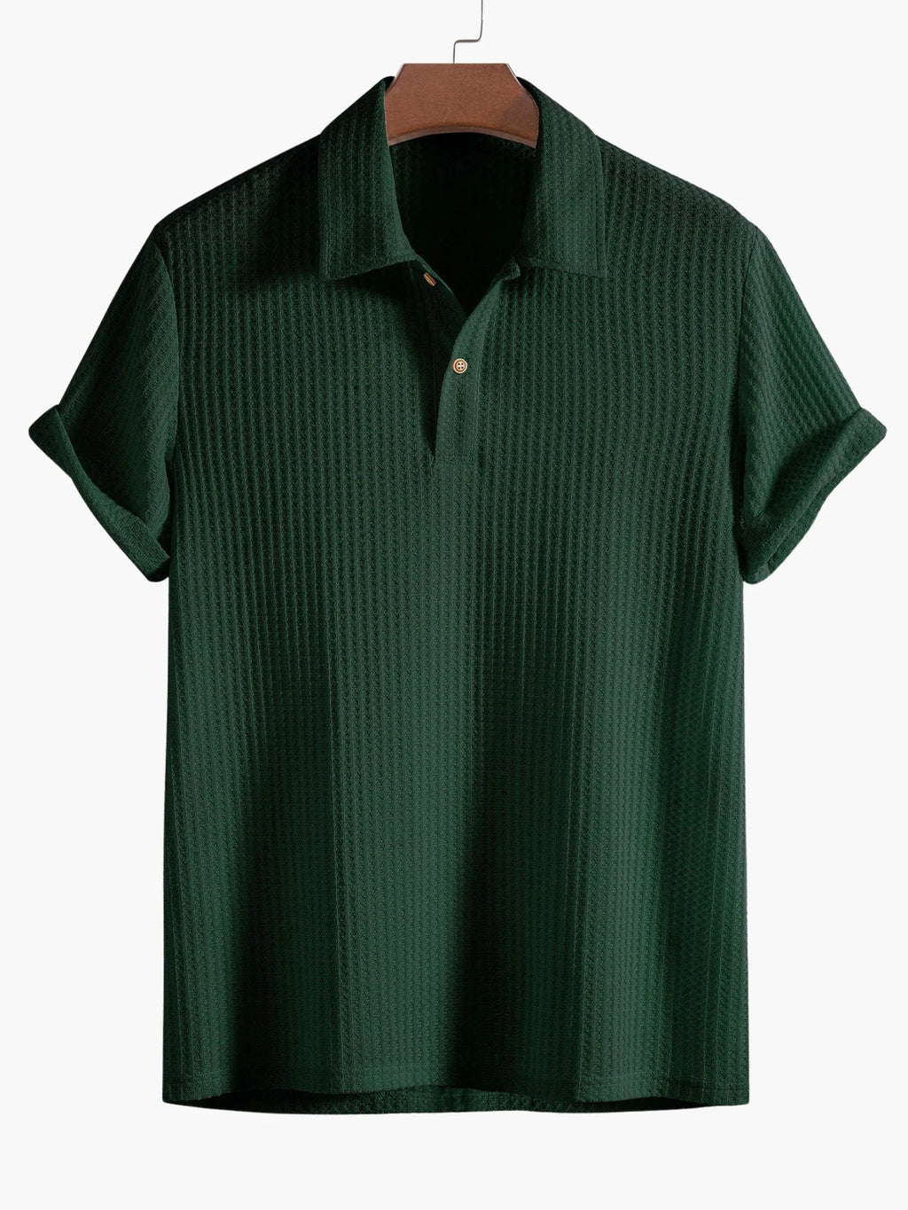 Men's Button-Up Polo and Trousers Set