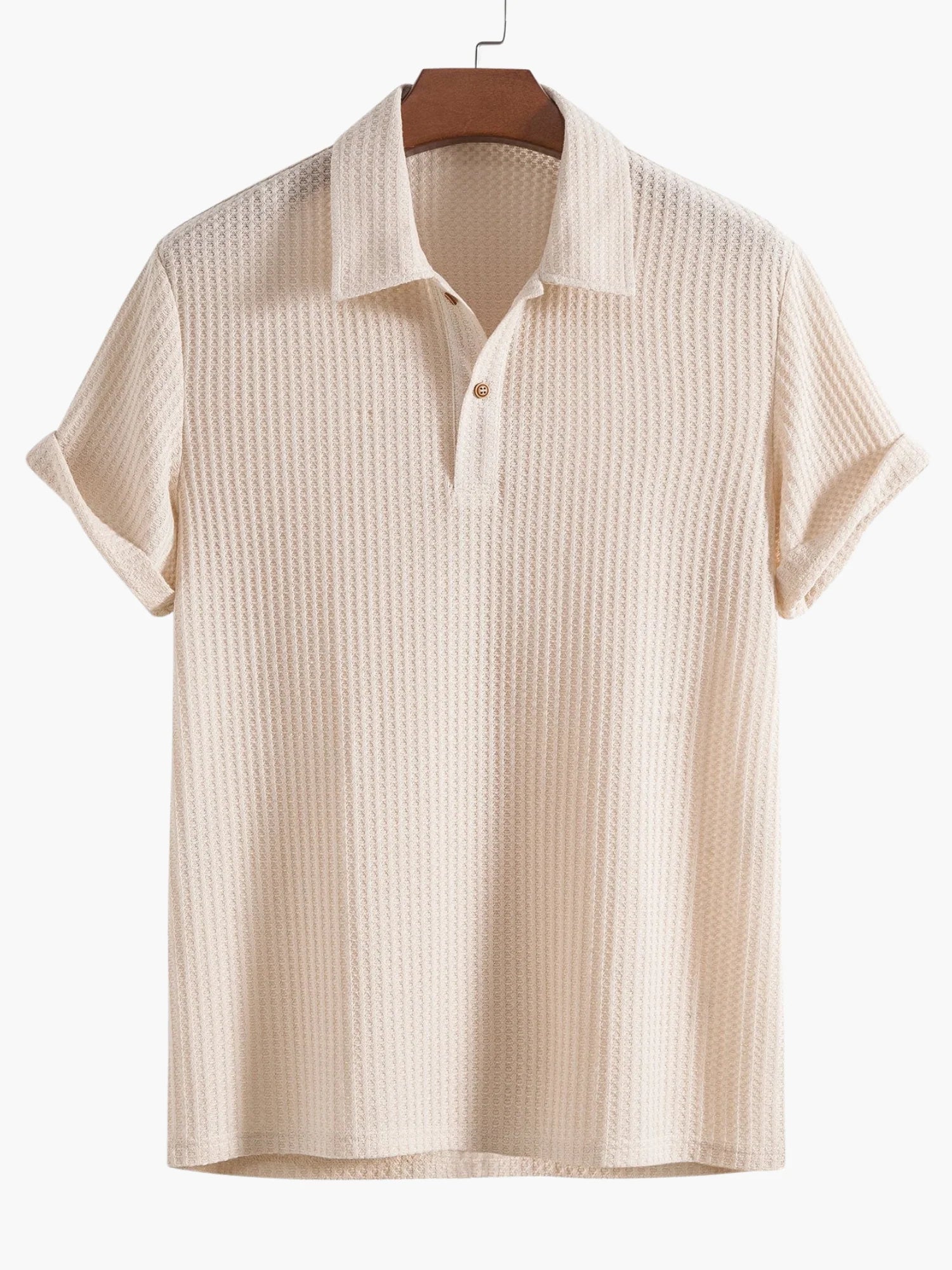 Men's Button-Up Polo and Trousers Set