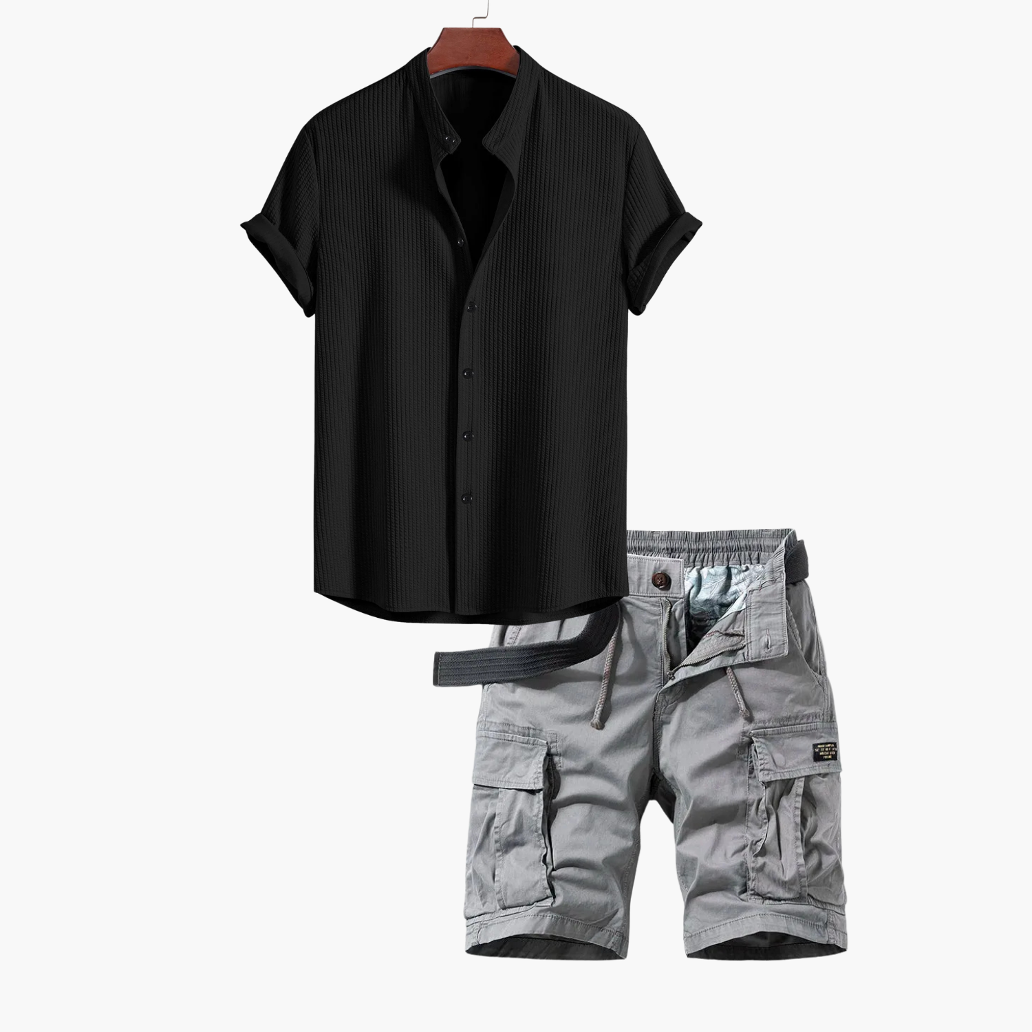 Men's Button-Up Shirt Set