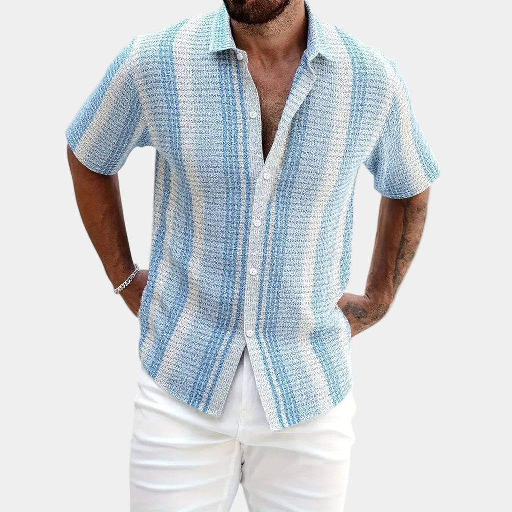 Men's Button-Up Striped Shirt