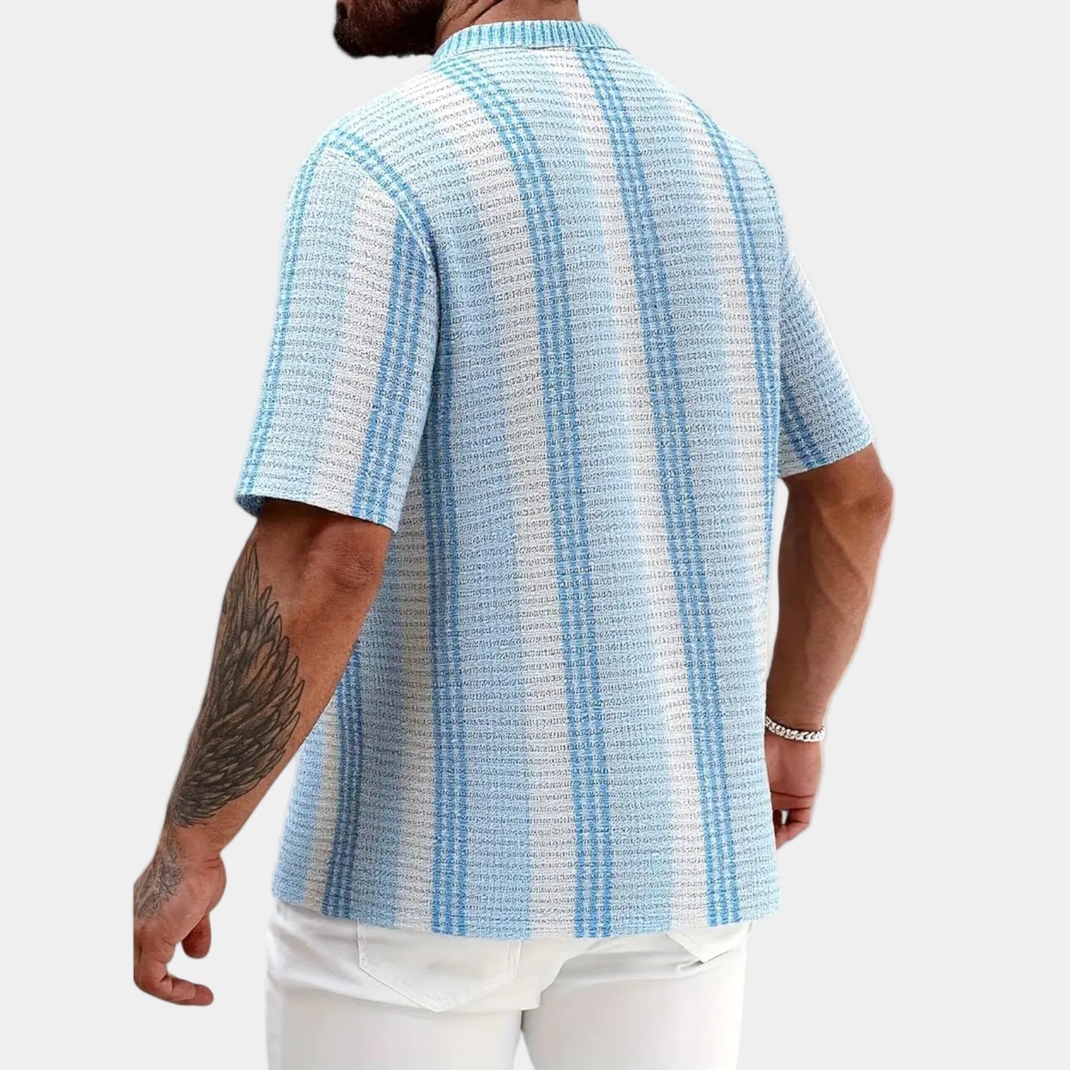 Men's Button-Up Striped Shirt