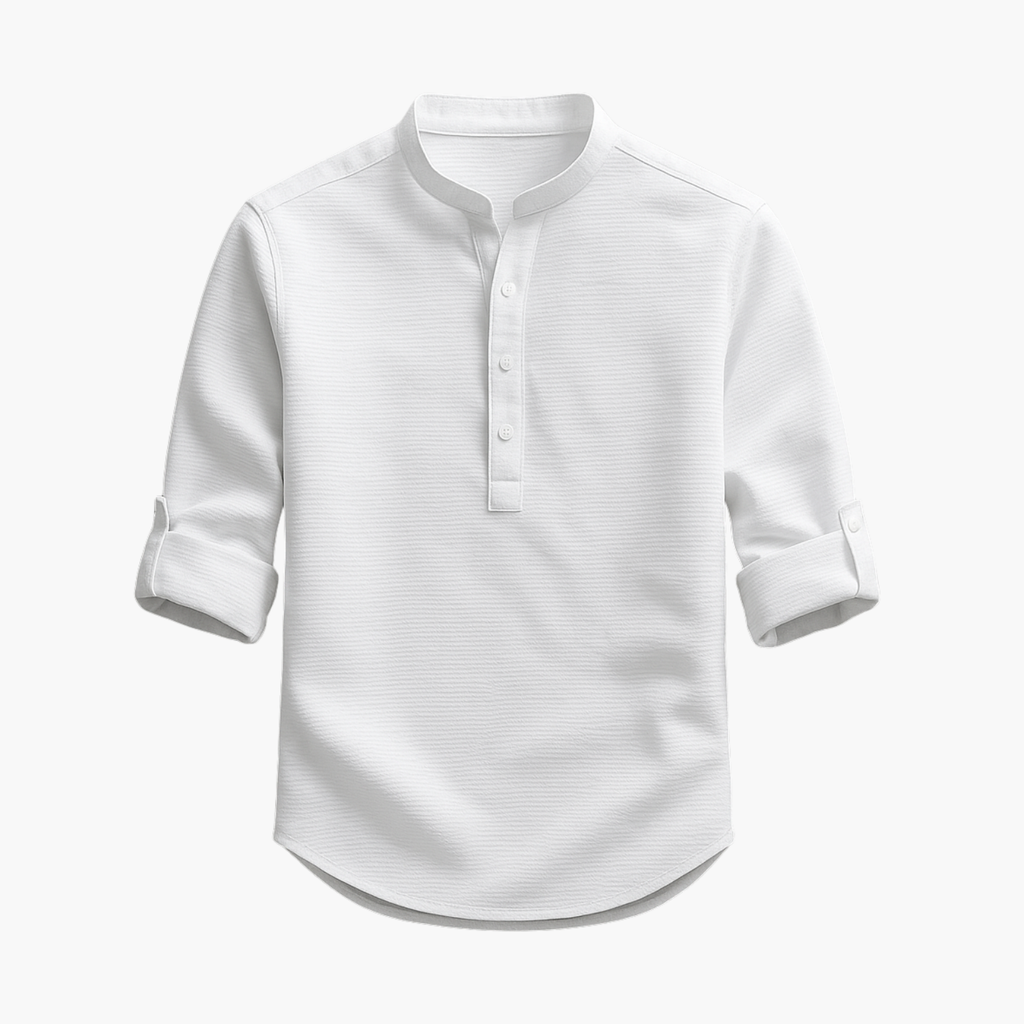 Men's Buttoned Grandad Shirt Set