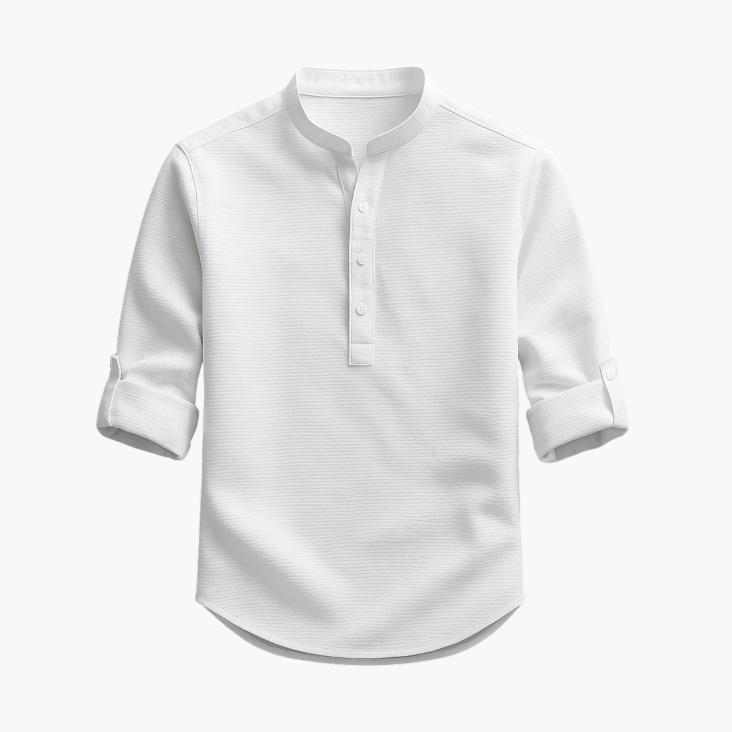 Men's Buttoned Mandarin Collar Set