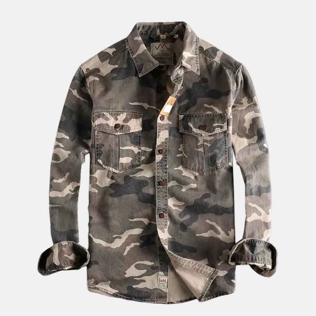 Men's Camouflage Button-Up Shirt