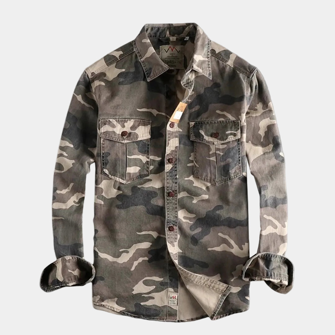 Men's Camouflage Button-Up Shirt