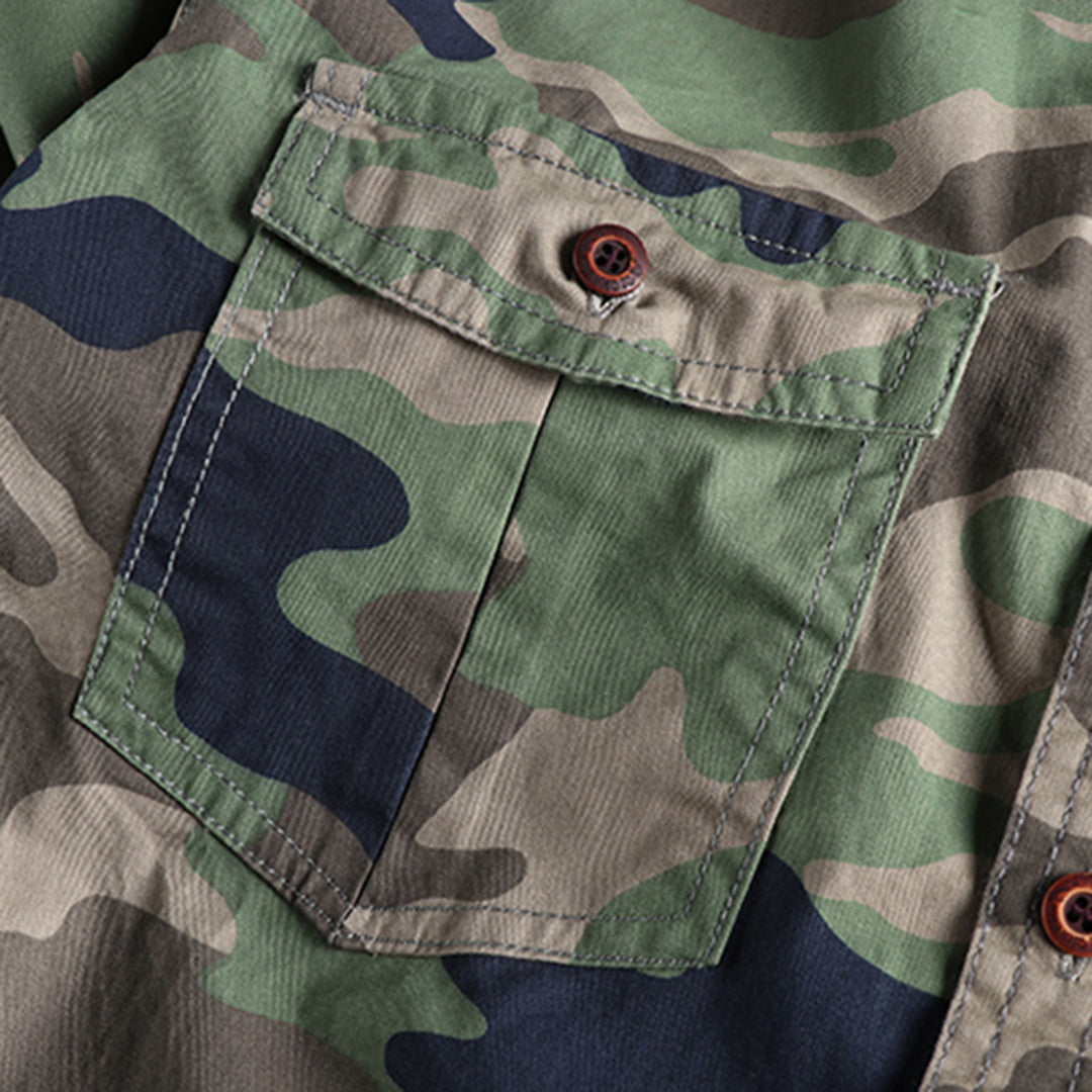 Men's Camouflage Button-Up Shirt