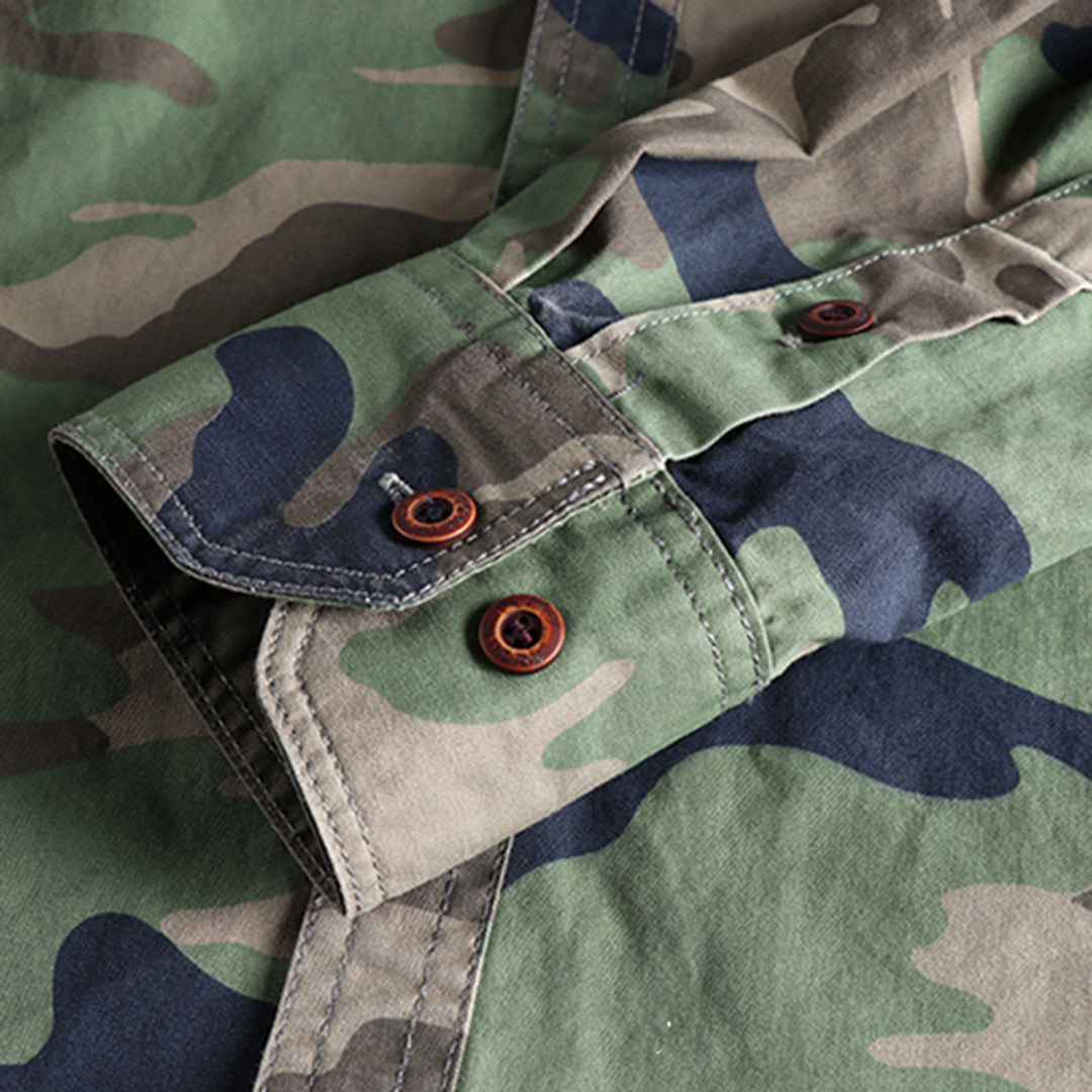 Men's Camouflage Button-Up Shirt