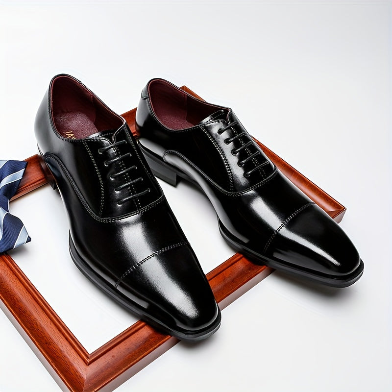 Men's Cap Toe Lace-Up Oxford Shoes