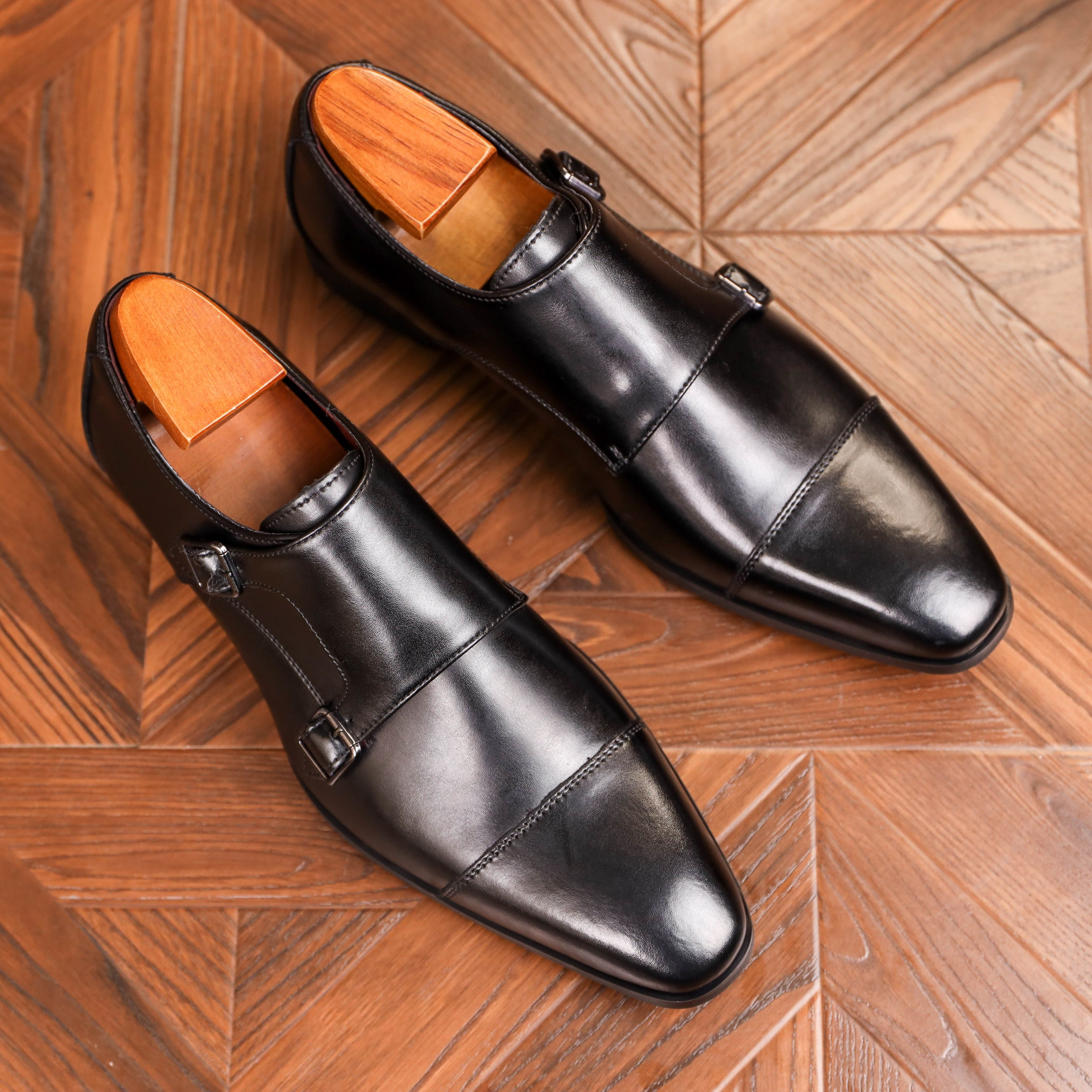Men's Cap Toe Monk Shoes