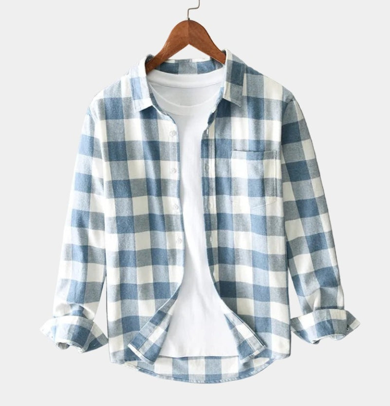 Men's Checked Button-Up Shirt