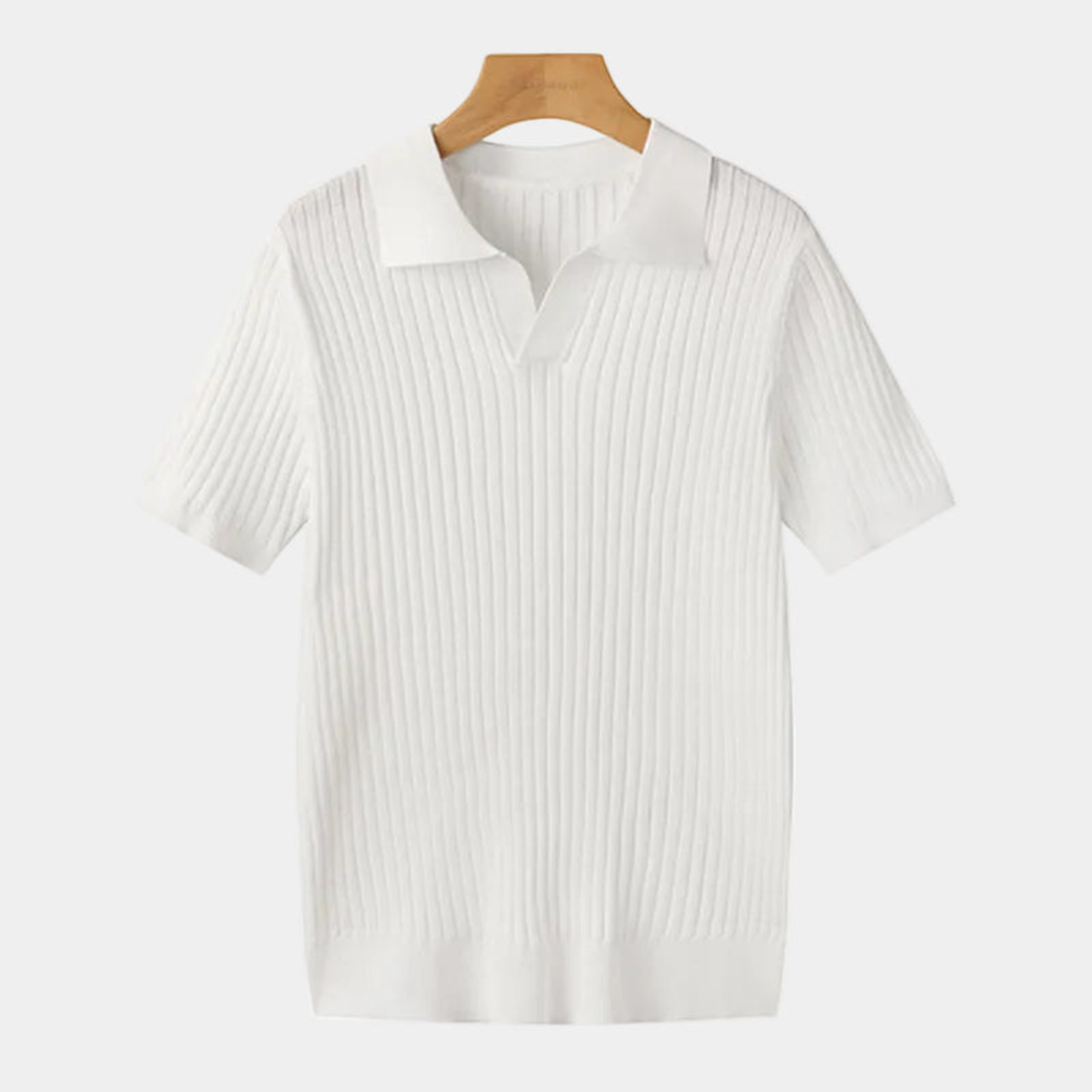 Men's Classic Ribbed Polo Shirt
