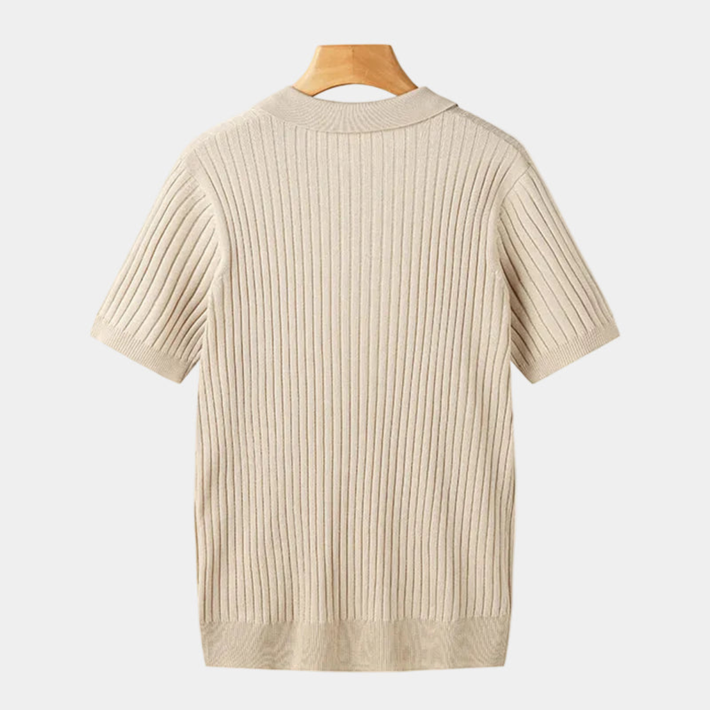 Men's Classic Ribbed Polo Shirt