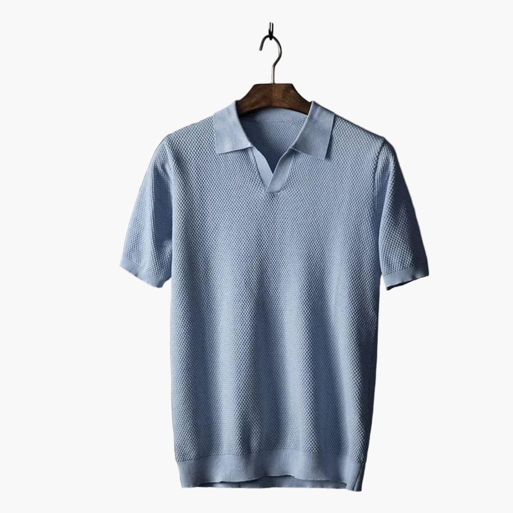 Men's Collared Polo and Pleated Shorts Set