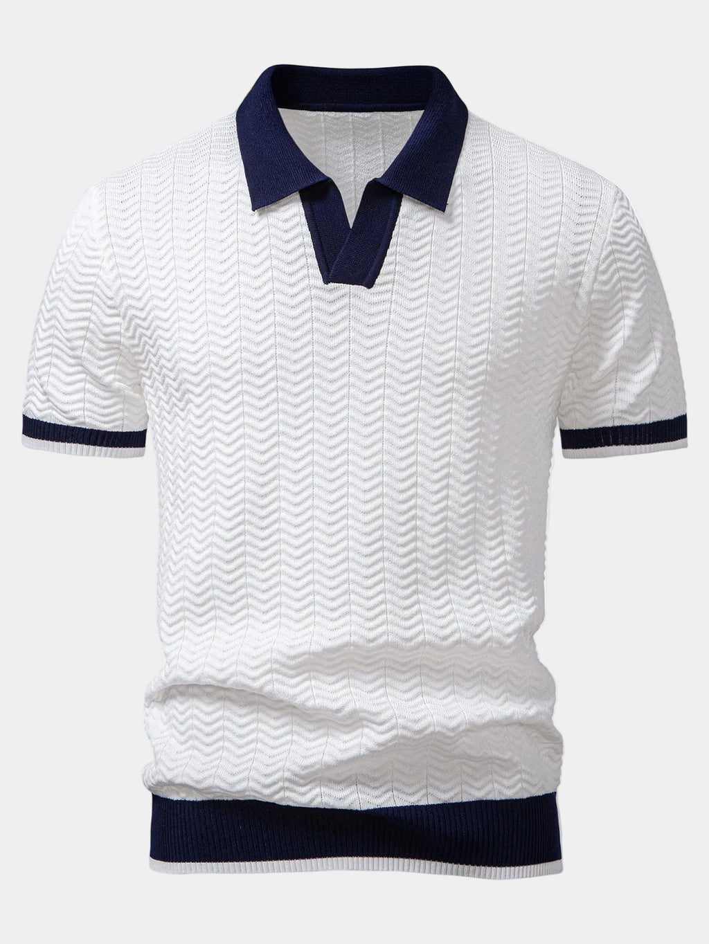 Men's Contrast Collar Polo Shirt