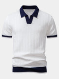 Men's Contrast Collar Polo Shirt