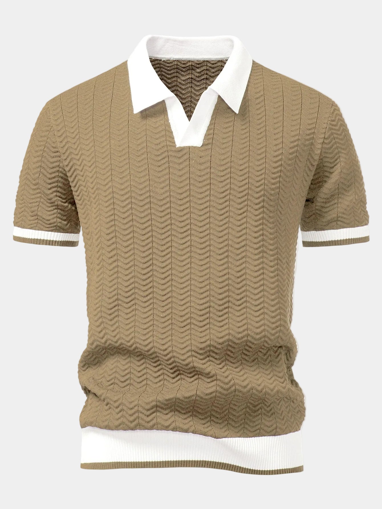 Men's Contrast Collar Polo Shirt