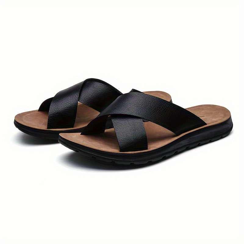 Men's Cross Strap Slides