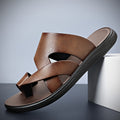 Men's Cross Strap Toe Loop Sandals