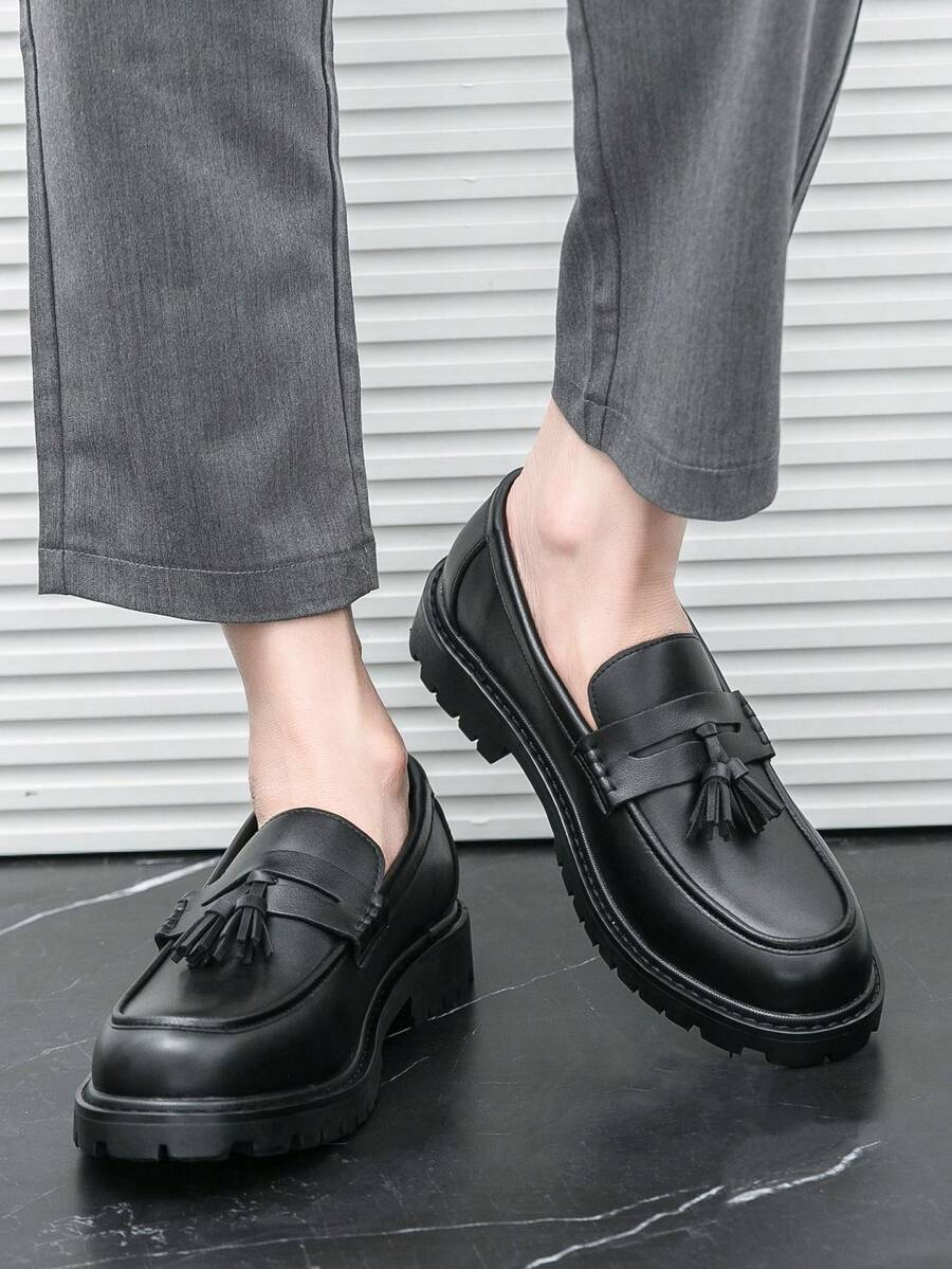 Men's Fringed Strap Loafers