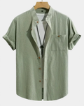 Men's Grandad Collar Shirt