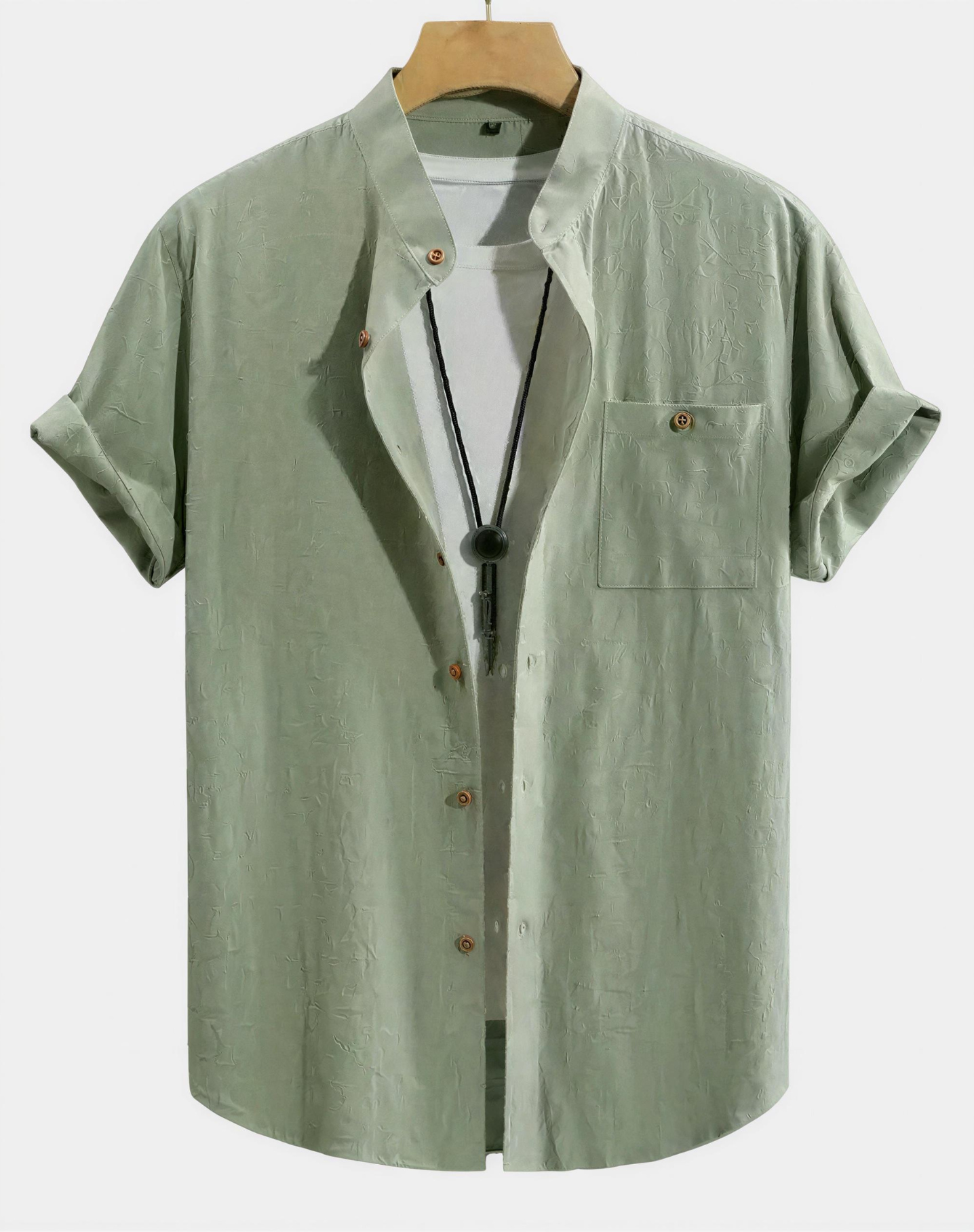 Men's Grandad Collar Shirt