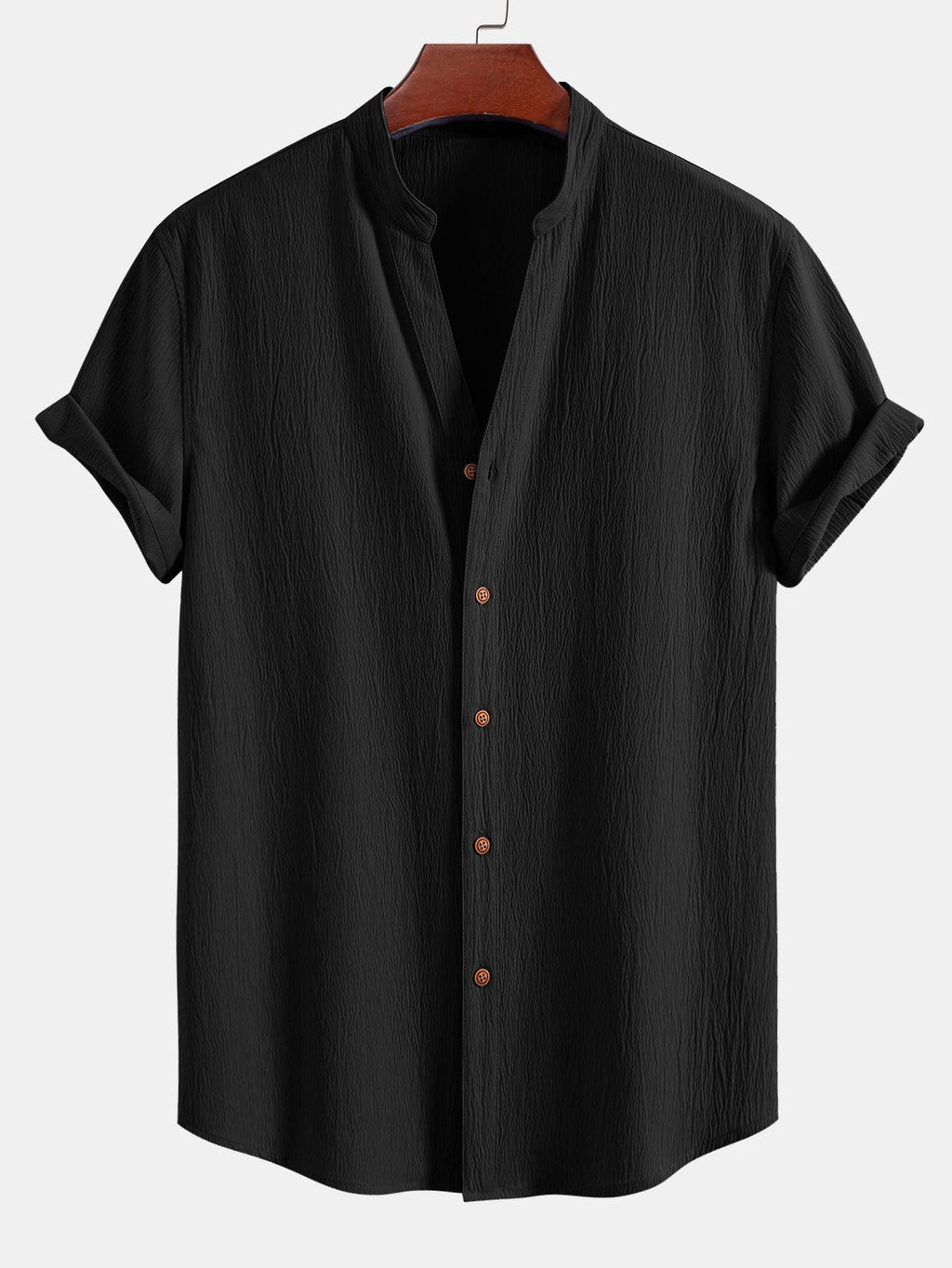 Men's Grandad Collar Shirt Set