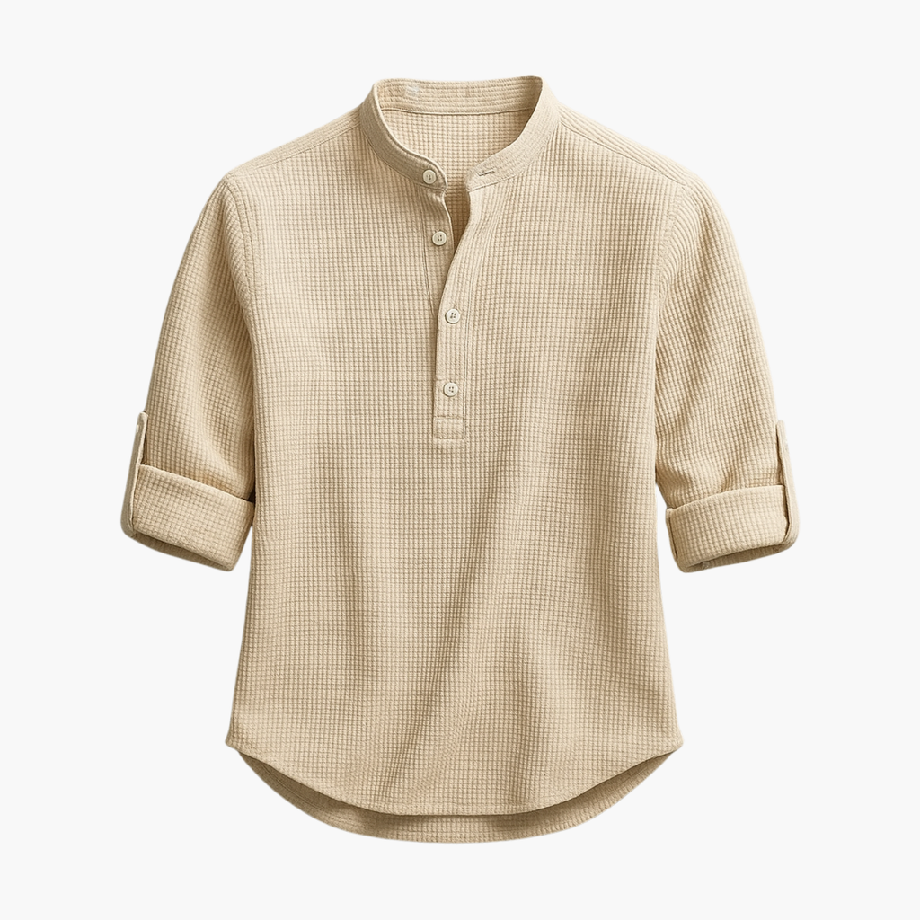 Men's Henley Shirt and Cargo Shorts Set