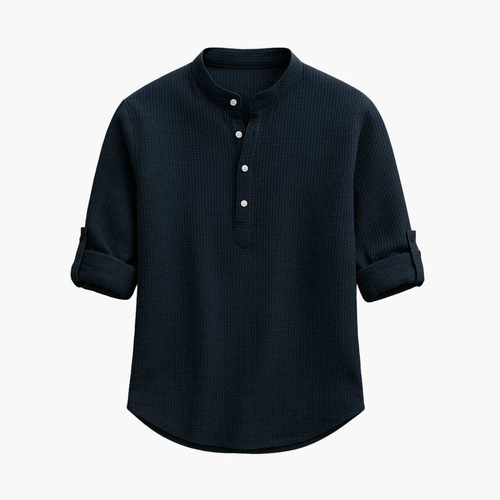 Men's Henley Shirt and Cargo Shorts Set