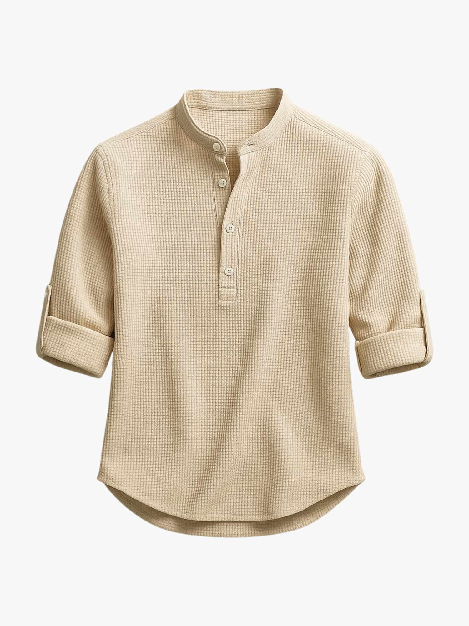 Men's Henley Shirt and Trousers Set
