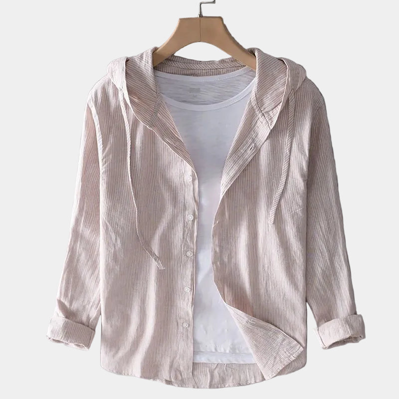Men's Hooded Striped Shirt