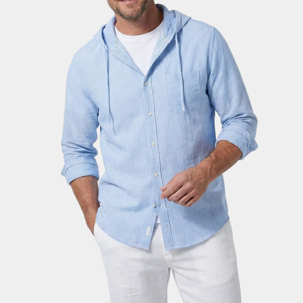 Men's Hooded Striped Shirt