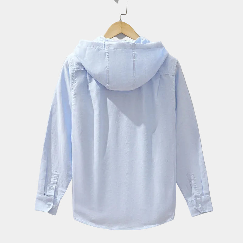 Men's Hooded Zip-Up Shirt