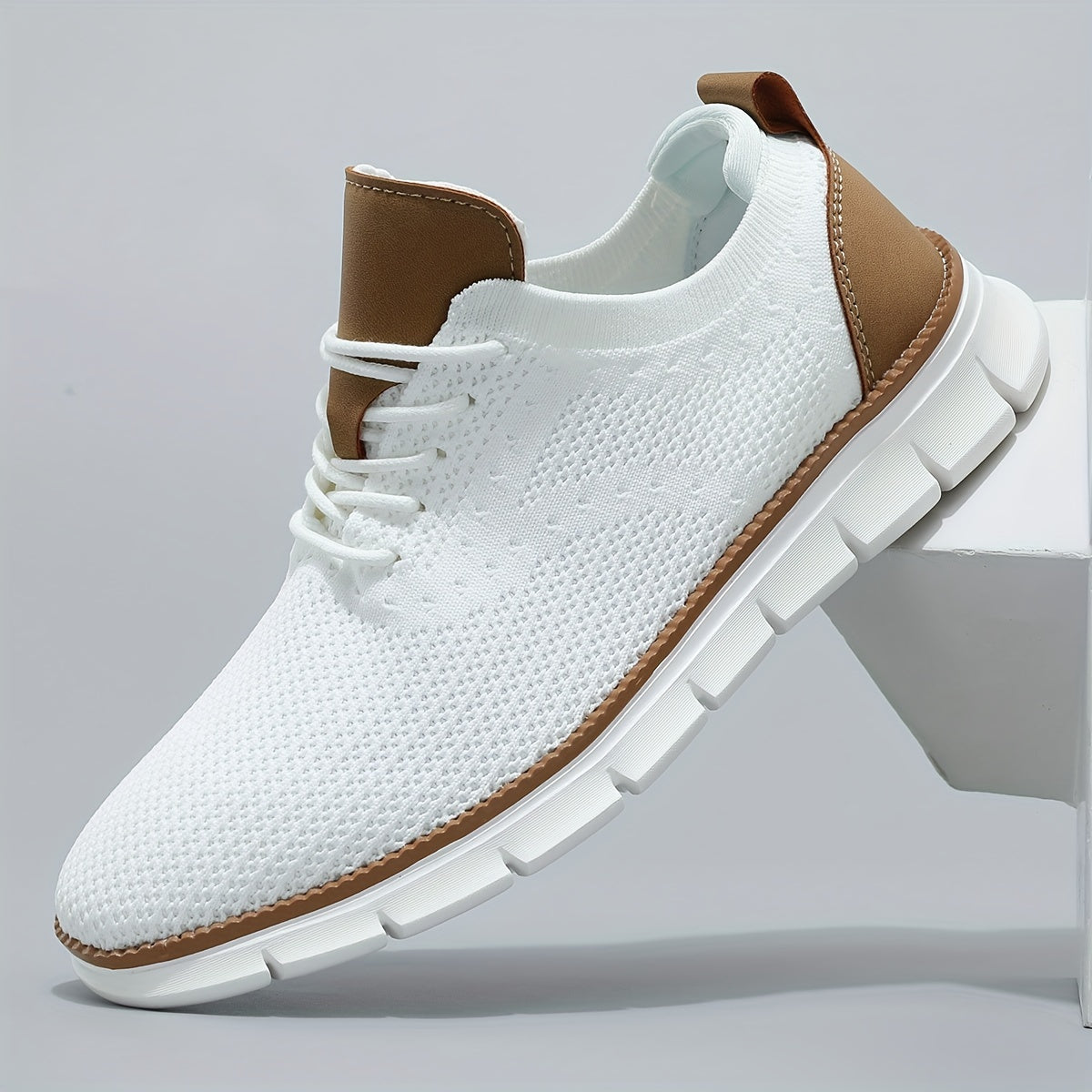 Men's Knit Lace-Up Trainers