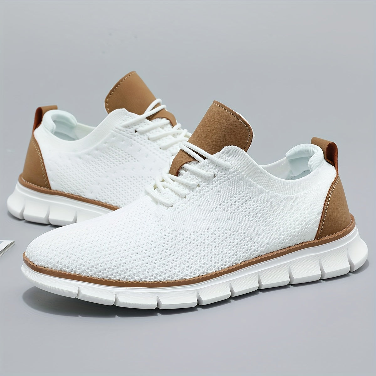 Men's Knit Lace-Up Trainers