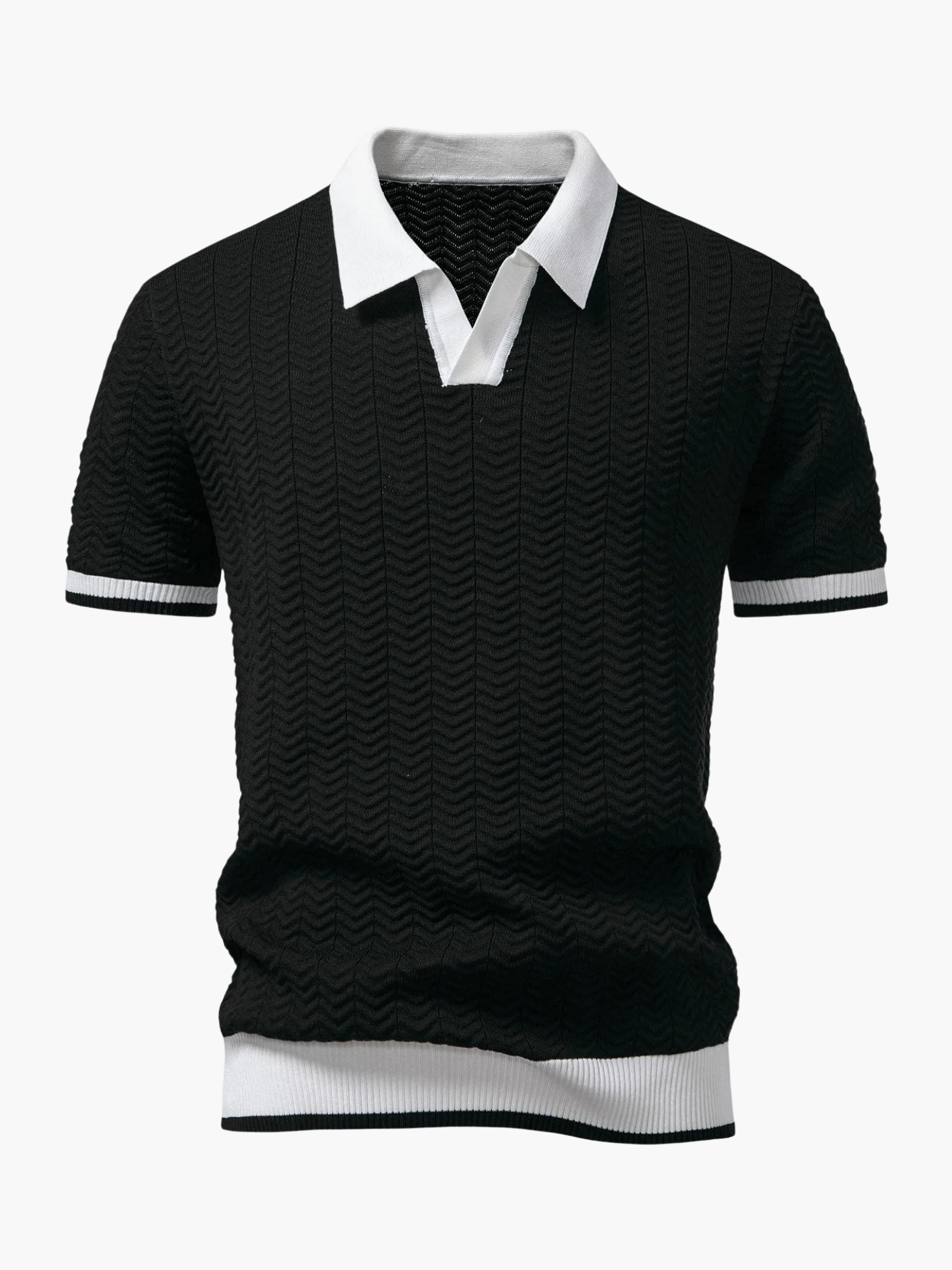 Men's Knit Polo and Trousers Set
