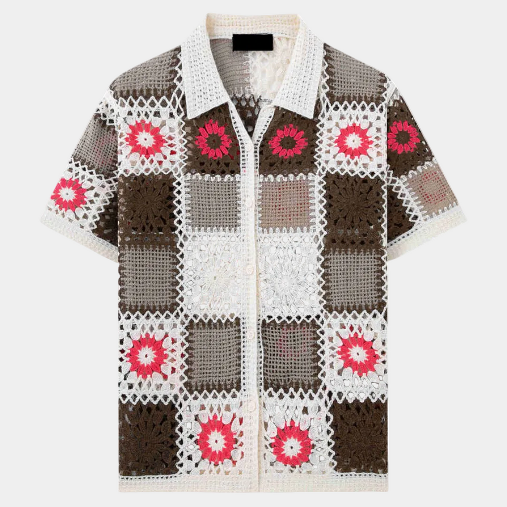 Men's Knitted Shirt Set