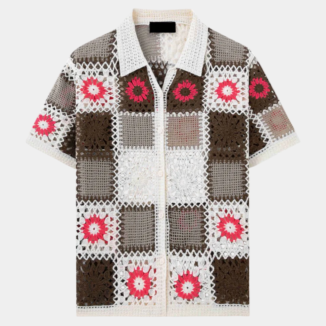 Men's Knitted Shirt Set