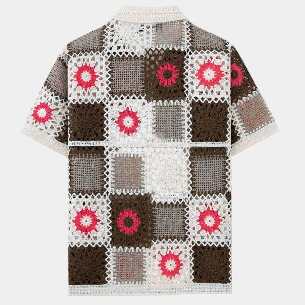 Men's Knitted Shirt Set